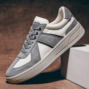 Sneaker da Uomo in Pelle di Maiale Primo Fiore Stile GAT Scarpe Casual in Pelle Traspirante Retro Contrasto Colore Suola in Gomma