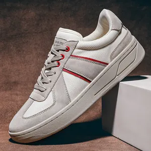 Sneakers GAT classiche da uomo beige con inserti in mesh e pregiata pelle scamosciata