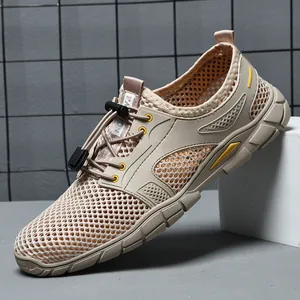 Ademende heren zomer mesh hardloopschoenen met lichtgewicht zachte zool design