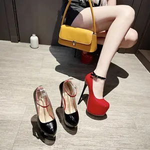 Detailed view of sexy 16cm platform high heel pumps perfect for catwalk and fashion