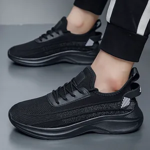 Men Big Size Lightweight Breathable Fly-Woven Mesh Sneakers Casual Summer Walking Running Soft Sole Shoes For Men