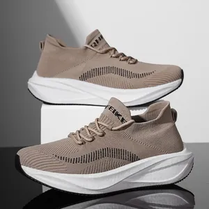 Atmungsaktive Flyknit-Laufschuhe mit gedämpfter Popcorn-Sohle für Paare