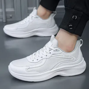 Zapatillas de Running para Hombre Tallas Grandes Malla Transpirable Cuero Sintético Deportivas Ligeras Antideslizantes Entrenamiento Casual Caminar