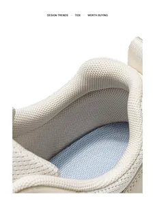 Detailed view of the breathable mesh lining and soft insole of the casual sneaker