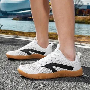 Men Breathable Mesh Casual Sports Shoes Wide Toe Box Outdoor Sneakers Non-slip Gum Sole Spring Summer Walking Footwear