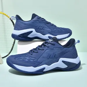 Chaussures de badminton bleu marine professionnelles avec une adhérence durable et soutien