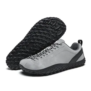 Chaussures de randonnée minimalistes grises avec semelle en caoutchouc antidérapante unisexe