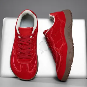Vintage GAT Style Casual Sneakers For Men Women Unisex Wide Toe Synthetic Leather Rubber Sole Lace-up Board Shoes