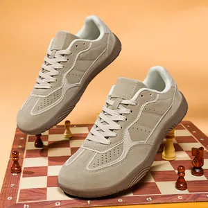 Retro khaki suede German army trainers with classic wide toe and vintage gum sole