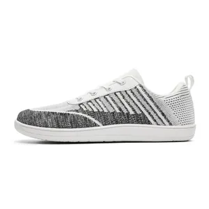 Breathable fly-knit wide toe barefoot casual sports shoes for men and women