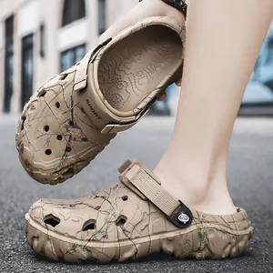 Men Camouflage Clogs Dual Use EVA Garden Shoes Breathable Soft Sole Beach Sandals Sport Leisure Two-Way Wear Slippers