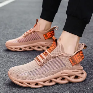 Men Women Ultra Light Blade Sole Running Shoes Mesh Breathable Large Size Fashion Sneakers Sporty Twist Sole Walking Shoes