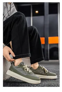 Modern olive green unisex sneakers with a wide toe box for superior all-day comfort