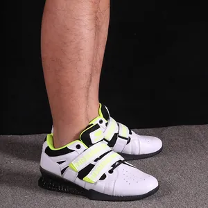 Professionelle Gewichtheberschuhe für Herren mit Neon-Riemen für Gym-Training und Squats