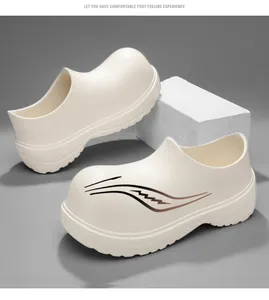 Zapatos de chef antideslizantes e impermeables con suela gruesa de trabajo profesional