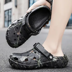 Men Women Camouflage EVA Clogs Lightweight Breathable Outdoor Beach Sandals Two-Way Strap Casual Garden Shoes Garden Clogs