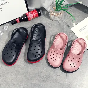 Lightweight non-slip garden clogs for men and women available in black and pink color