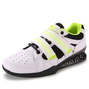 Professionelle Herren Gewichtheberschuhe Mikrofaser Mesh Stabilität Squat Training Doppelter Klettverschluss Gummi Fitness Schuhe