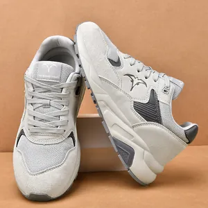 Men's Breathable Mesh Sneakers With Hidden Height Increasing Insole Lightweight Soft Sole Casual Running Shoes For Autumn Winter