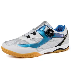 Chaussures de tennis de table pour enfants avec boucle rotative et semelle en gomme
