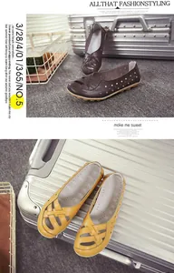 Detailansicht des hohlen Nest-Designs und der weichen Ledertextur dieser Loafer