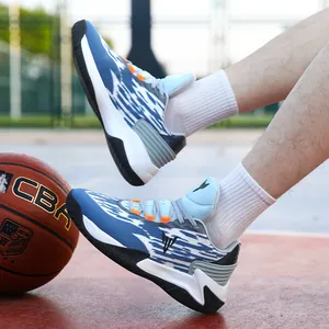 Professionelle atmungsaktive halbhohe Herren-Basketballschuhe mit rutschfester Dämpfungssohle