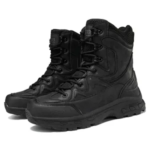 Herren Outdoor Taktische Wanderschuhe Wasserdicht Rutschfest High-Top Trekkingstiefel Atmungsaktiv Kunstleder Militärstiefel