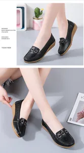 Zwarte opengewerkte loafers voor dames met comfortabele sleehakken voor dagelijks casual gebruik