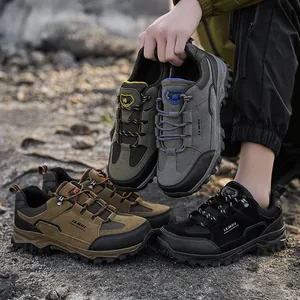 Durable outdoor men's hiking shoes with non-slip soles for rugged trekking adventures.