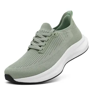 Wide Toe Box Men's Running Shoes Breathable Flywoven Mesh Cushioning Sports Sneakers Comfort Lightweight Casual Walking Shoes