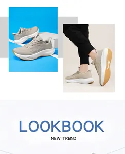 Breathable flyknit running shoes with carbon plate cushioning in a style lookbook view.