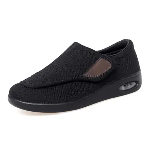 Scarpe da camminata in mesh traspirante per donna con chiusura a velcro e suola ammortizzata