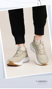 Breathable knit running shoes for men and women with cushioning wide-toe box design