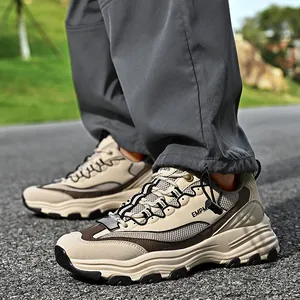 Zapatillas deportivas colorblock para hombre con malla transpirable y suela robusta