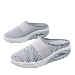 Lightweight breathable mesh clogs for women with air cushion sole