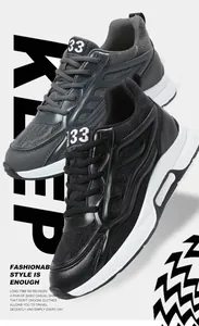 Détails des chaussures de sport respirantes en maille pour hommes, hausse de 6 cm