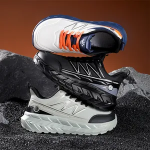 Lightweight safety work shoes for men with thick EVA soles and anti-puncture design