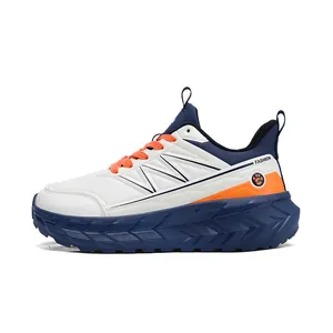 Lightweight men's safety shoes with thick EVA sole and fashion lace-up design