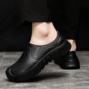 Men EVA Chef Shoes Waterproof Oil-Resistant Slip-Resistant Work Shoes Casual Slip-On Loafers For Kitchen Driving Men Shoes