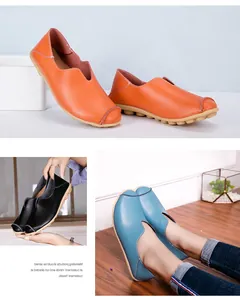 Stijlvolle casual damesloafers van zacht leer met stevige antislipzool voor dames