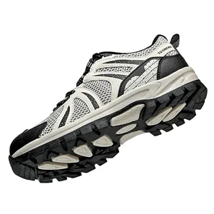 Lightweight breathable men's hiking shoes with durable anti-slip sole for outdoor.