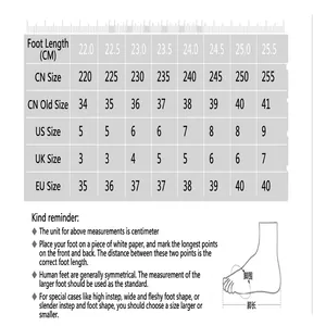 Tableau de conversion des pointures de chaussures pour femmes avec guide US, UK, EU