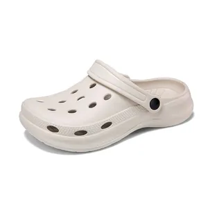 Unisex EVA Thick Sole Clogs Breathable Anti-Slip Beach Slippers Lightweight Injection Molded Garden Shoes For Men Women