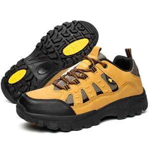 Atmungsaktive Herren-Outdoor-Wanderschuhe mit robuster rutschfester Sohle in Khaki