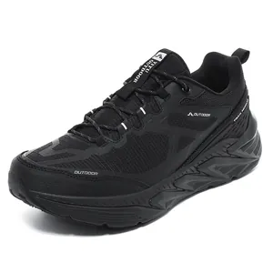 Scarpe da trekking nere professionali con design impermeabile e antiscivolo per esterno