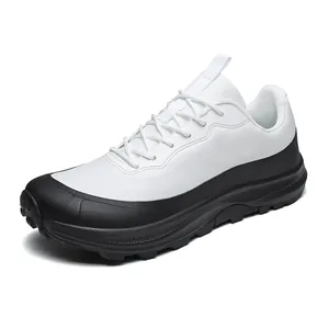 Men Outdoor Sneakers Large Size Wide Toe Box Walking Shoes Lycra Breathable Non-Slip Wear-Resistant Casual Hiking Shoes For Travel