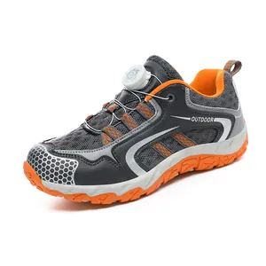Professionelle Outdoor-Wanderschuhe für Damen mit Drehverschluss-System in Orange