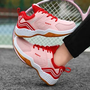 Chaussures de Tennis pour Enfants Respirant Antidérapant Maille Baskets Garçons Filles Badminton Ping-pong Sport Entraînement