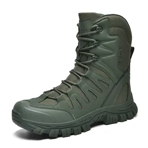 Bottes de randonnée tactiques professionnelles vert armée avec semelle antidérapante
