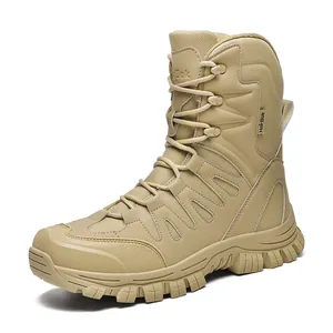 Bottes tactiques du désert de couleur sable avec semelles antidérapantes durables